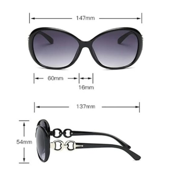 Women's Sunglasses Amber Brown Silver‎ Luxury Oval Stylish Trendy UV400 - Picture 3 of 3